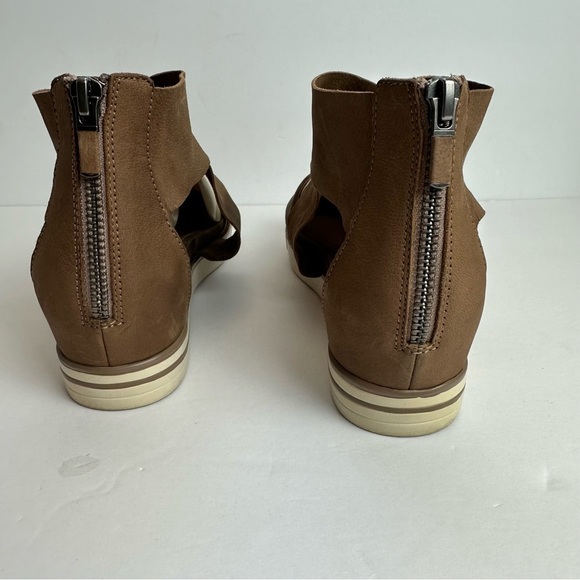 Eileen Fisher Women's Sport Sandals Size 8.5 Shoes Leather Zip Brown - Picture 7 of 8